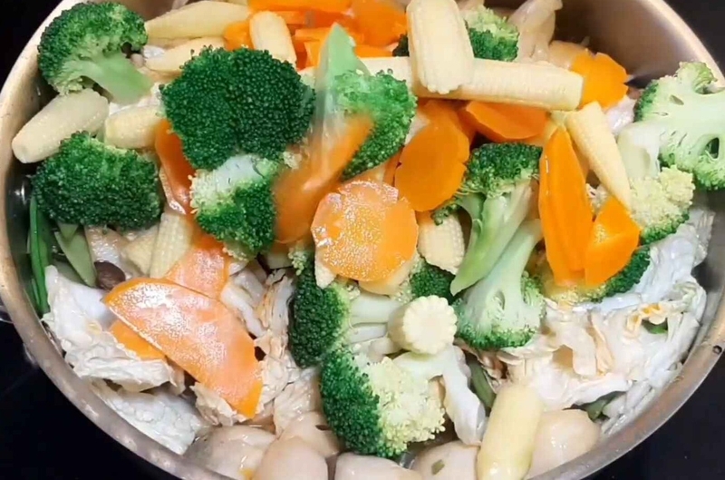 cách làm bắp non xào chay hình 14