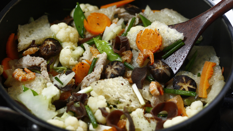 Cách làm bóng bì xào thập cẩm kiểu Bắc 6