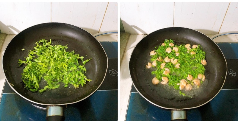 Cách làm bông lý xào tôm ảnh 12