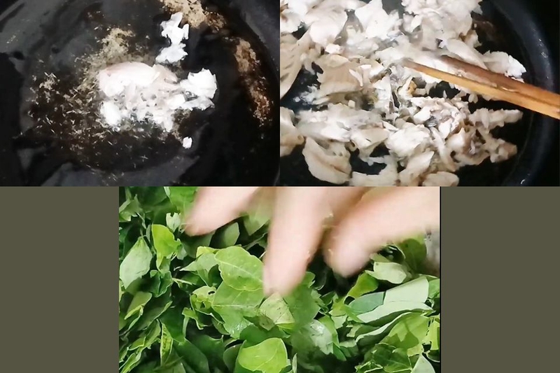 Khi hành vừa chín tới, cho phần cá đã được ướp gia vị vào