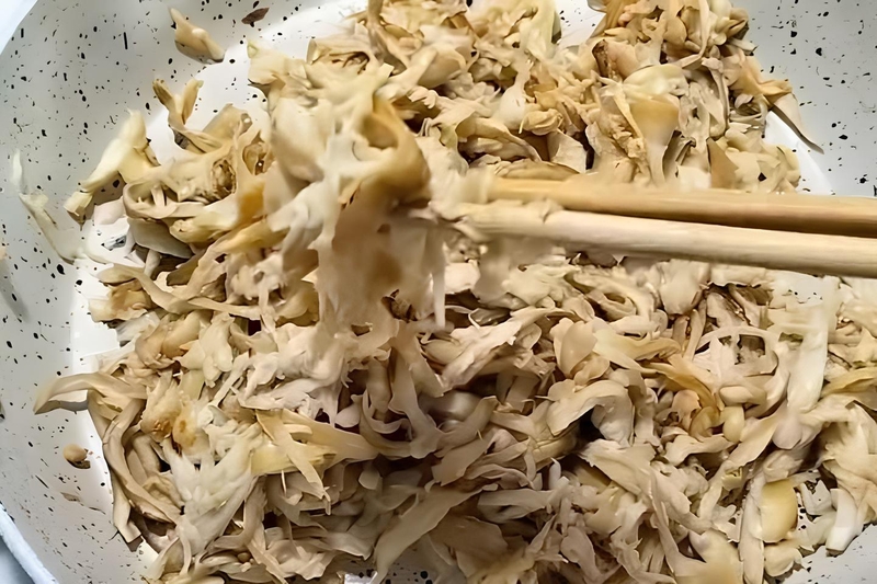 cách làm chà bông chay từ nấm hình 10