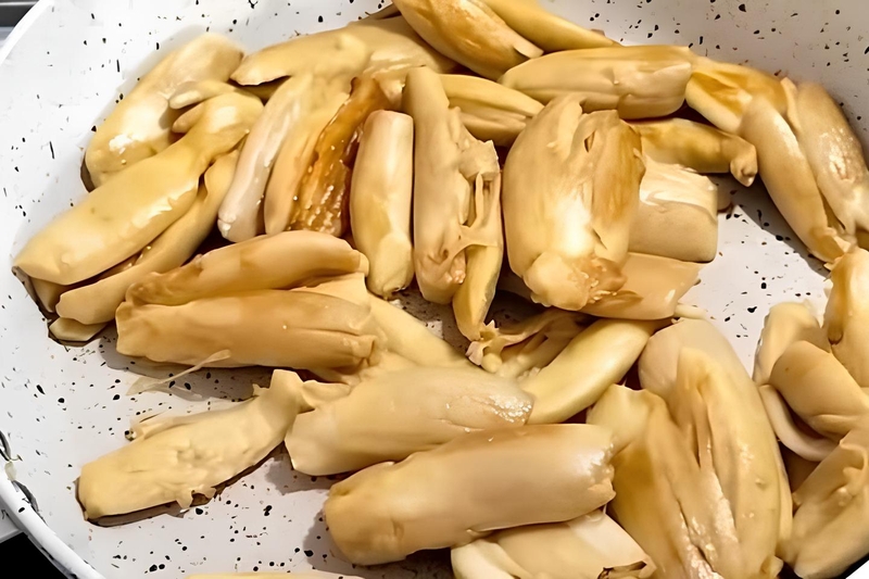 cách làm chà bông chay từ nấm hình 8