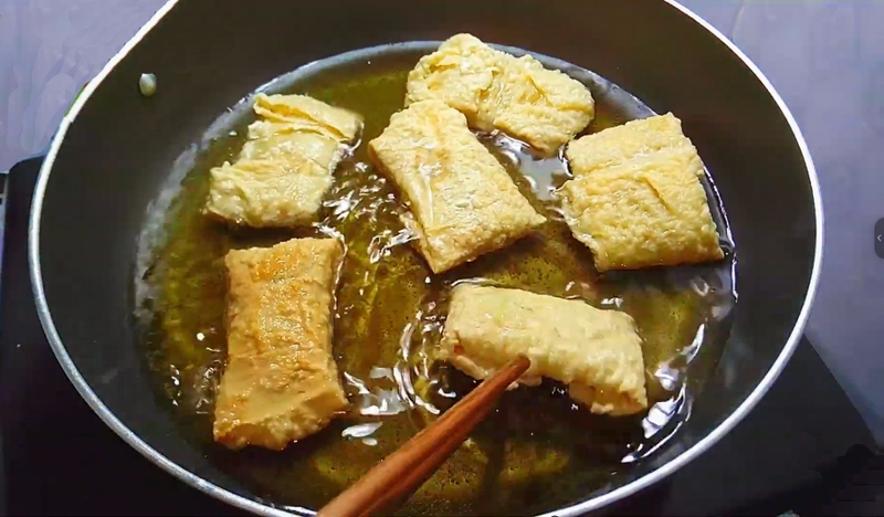 Cách làm chả giò chay tàu hũ ky hình 2