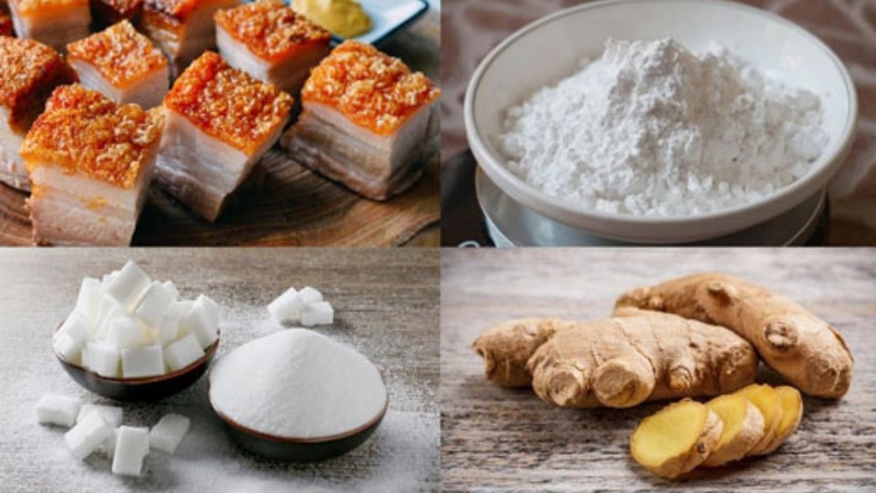 Cách làm chè bột lọc heo quay nấm mộc nhĩ 2