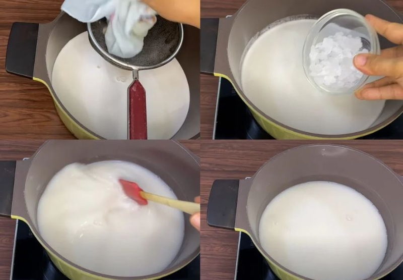 Cách làm đậu hũ hạnh nhân 2