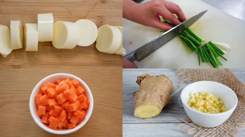 Bước 3: Sơ chế các nguyên liệu khác