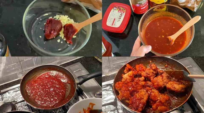 Thực hiện món sốt gà rán thơm ngon