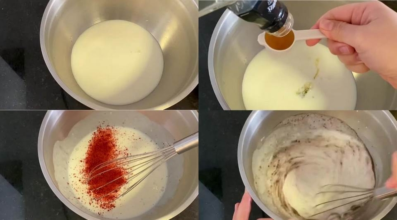 huẩn bị hỗn hợp bột ướt và bột khô