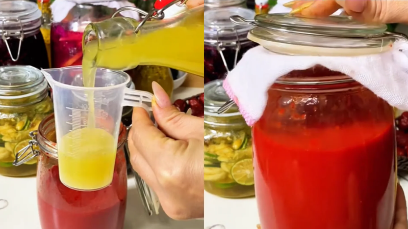 C&aacute;ch l&agrave;m gấc l&ecirc;n men 4