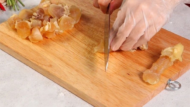 Cách làm gân bò trộn cóc non 4