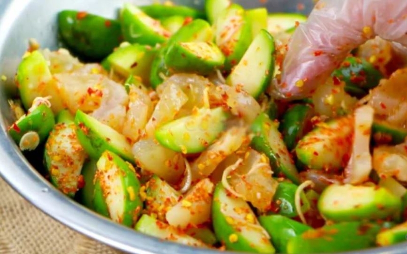 Cách làm gân bò trộn cóc non 6