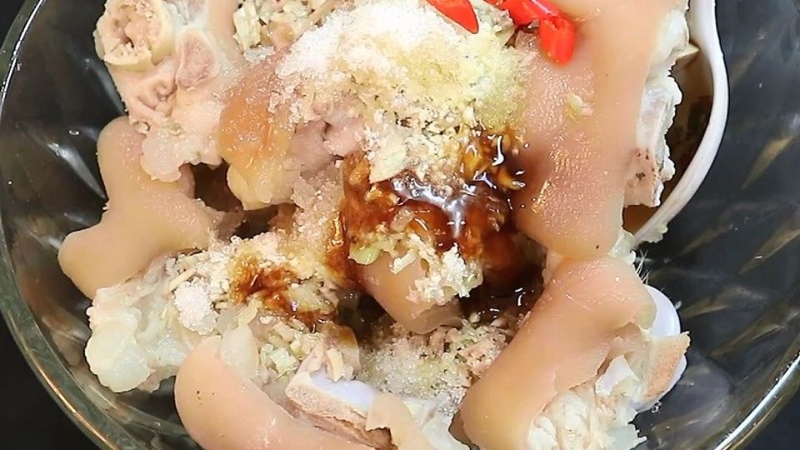 cách làm giả cầy hầm măng chua 4