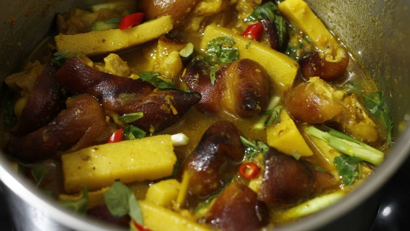 cách làm giả cầy hầm măng chua 6