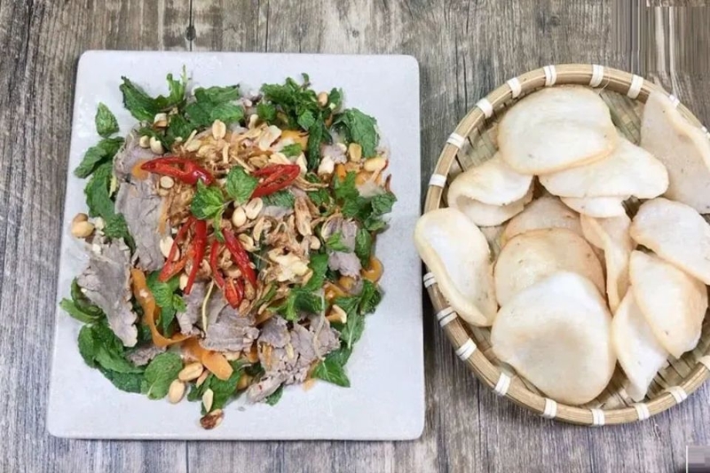cách làm gỏi bò rau thơm đơn giản