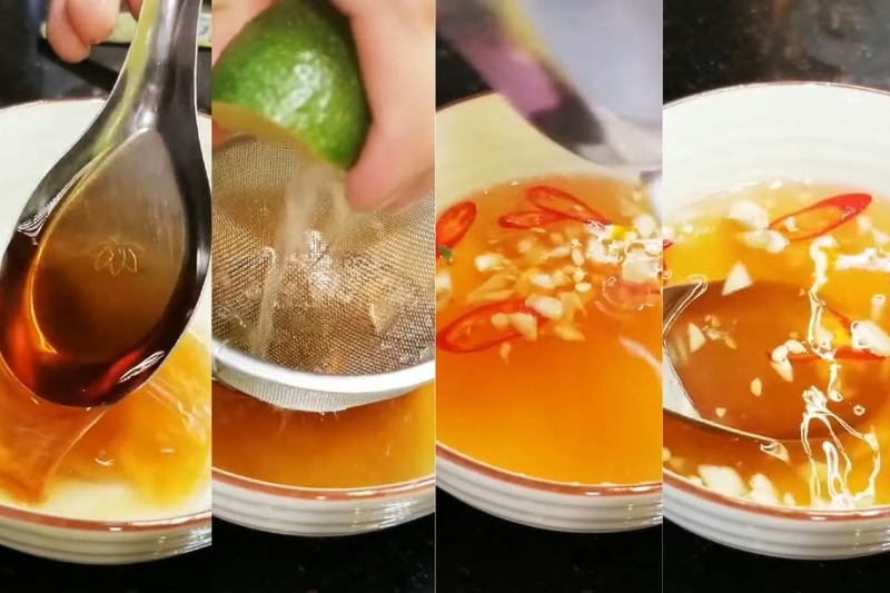 Làm nước nộm vịt rau răm