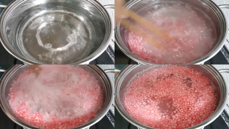 Bước 4: Luộc hạt lựu