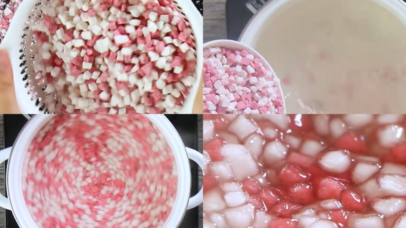 Bước 4: Luộc hạt lựu