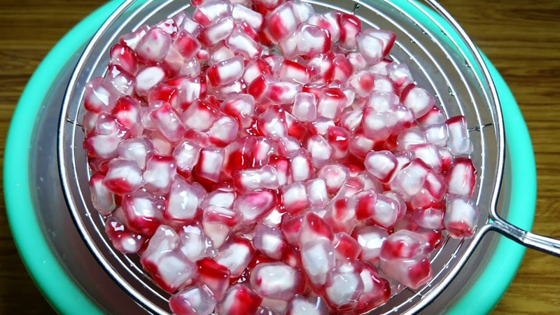 Thành phẩm hạt lựu làm từ bột năng