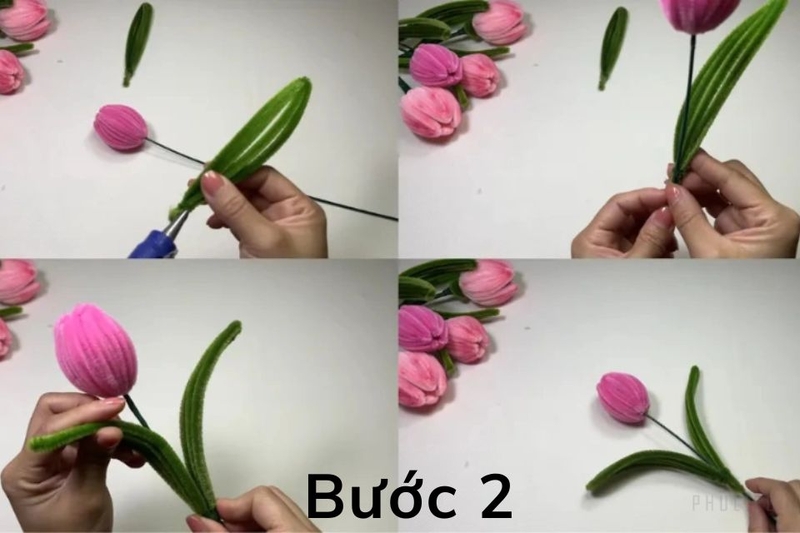 cách làm hoa bằng kẽm nhung 11