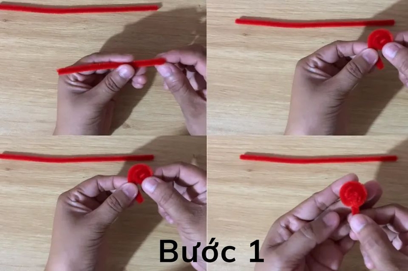 cách làm hoa bằng kẽm nhung 12