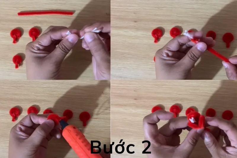 cách làm hoa bằng kẽm nhung 13