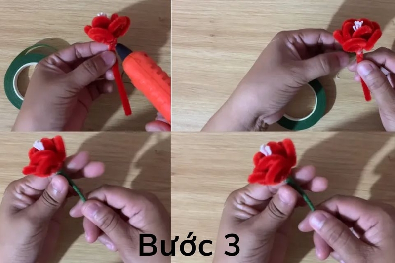 cách làm hoa bằng kẽm nhung 14