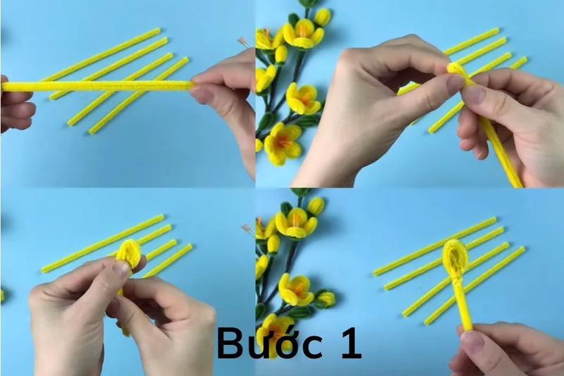 cách làm hoa bằng kẽm nhung 2