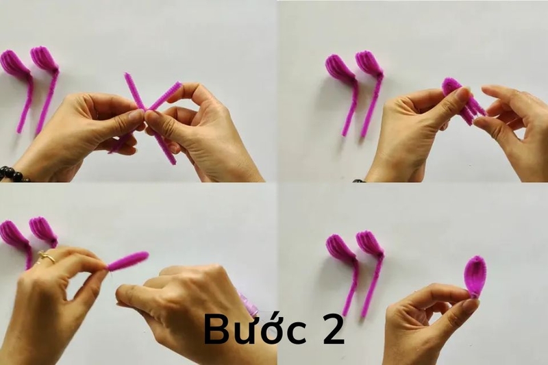 cách làm hoa bằng kẽm nhung 6