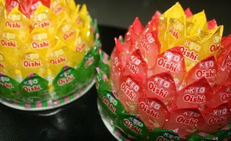 Cách làm hoa sen bằng kẹo oishi ảnh 6