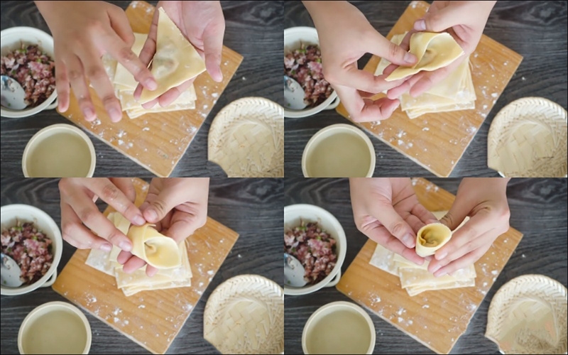 Cách làm hoành thánh tôm thịt (ảnh 5)