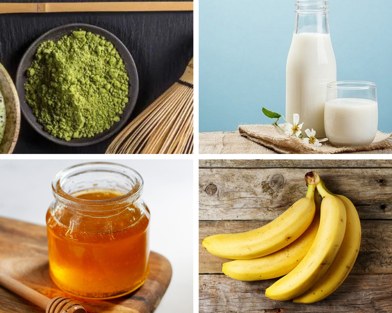 Cách làm kem chuối matcha 6