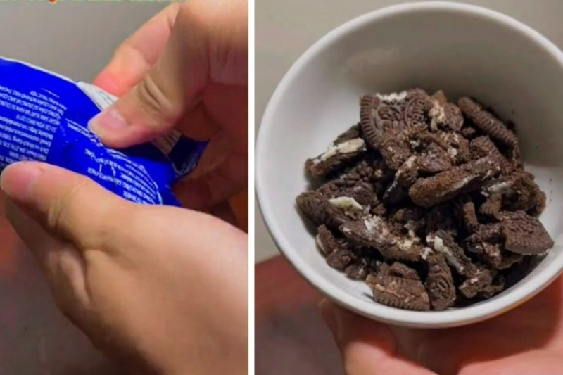 Bước 1: Làm vụn bánh