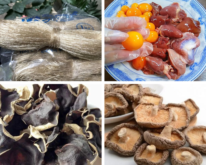 Cách làm miến nấu lòng mề gà kiểu Bắc 1