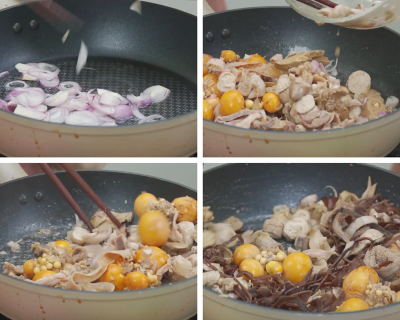 Cách làm miến nấu lòng mề gà kiểu Bắc 6