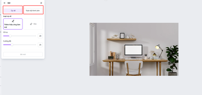 Cách làm mờ ảnh trong Canva 5