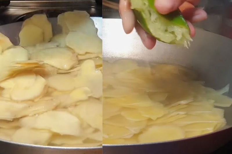 Bước 2: Ngâm gừng với nước chanh