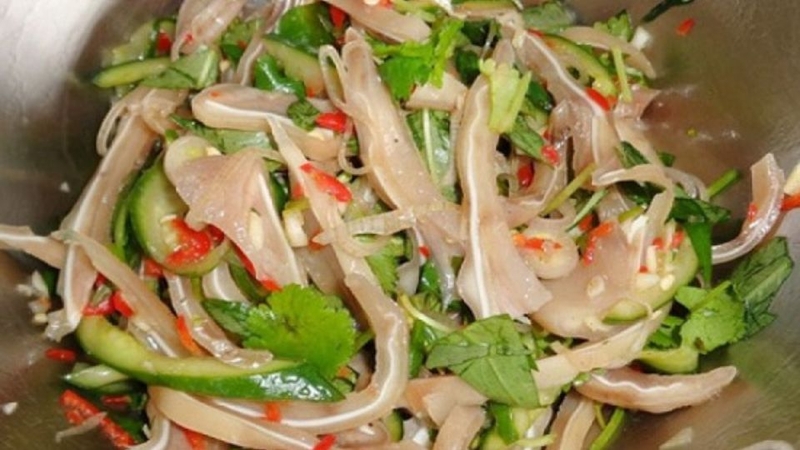 Cách làm nộm tai heo dưa chuột 1