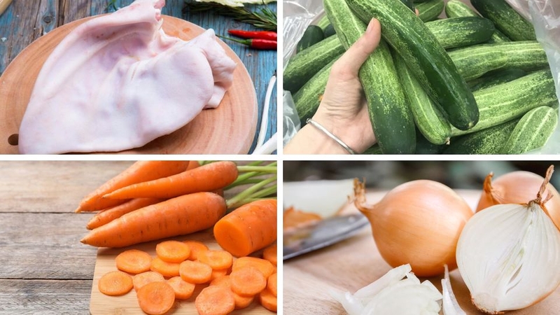 Cách làm nộm tai heo dưa chuột 2