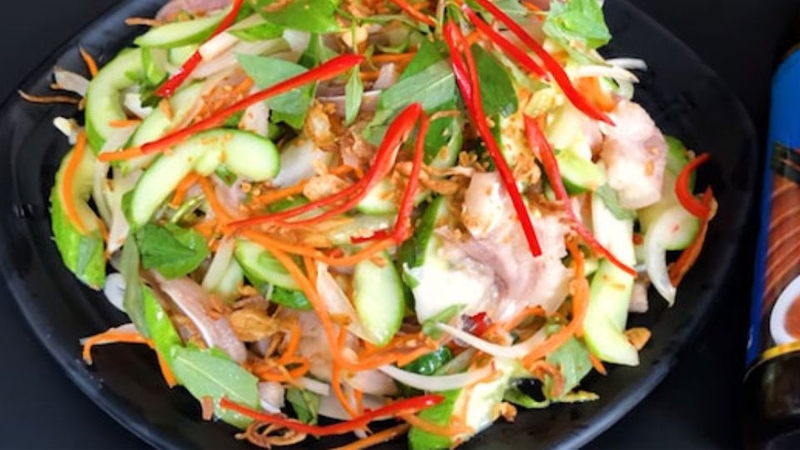 Cách làm nộm tai heo dưa chuột 6