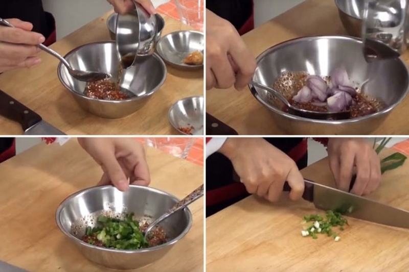 Sơ chế nguyên liệu gà nướng sốt me cay