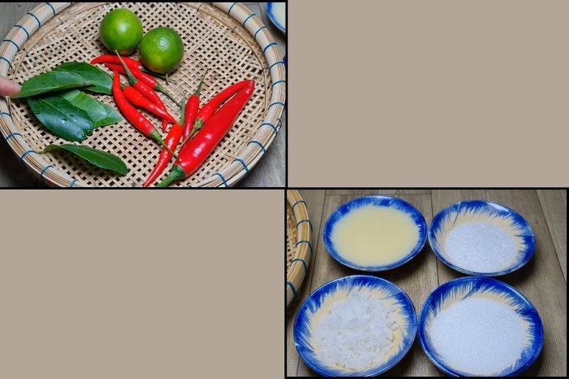 Nguyên liệu chuẩn bị cho nước chấm sữa đặc