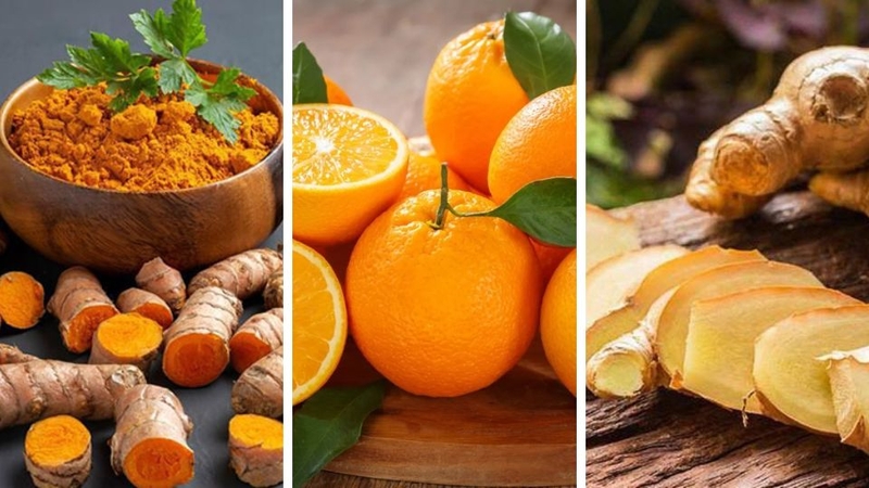 Cách làm nước ép nghệ tươi với cam và gừng
