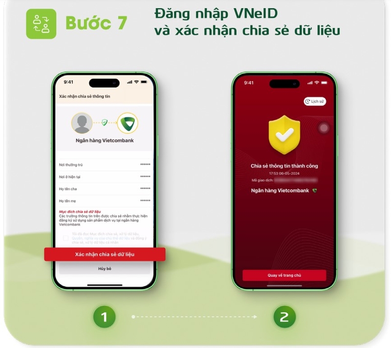 cách làm sinh trắc học ngân hàng VCB hình 10