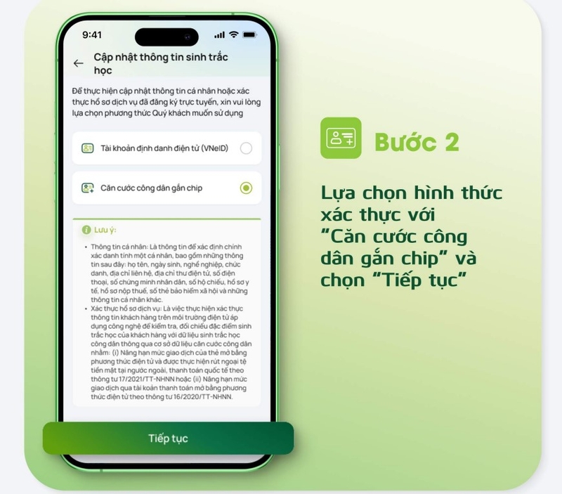 cách làm sinh trắc học ngân hàng VCB hình 11