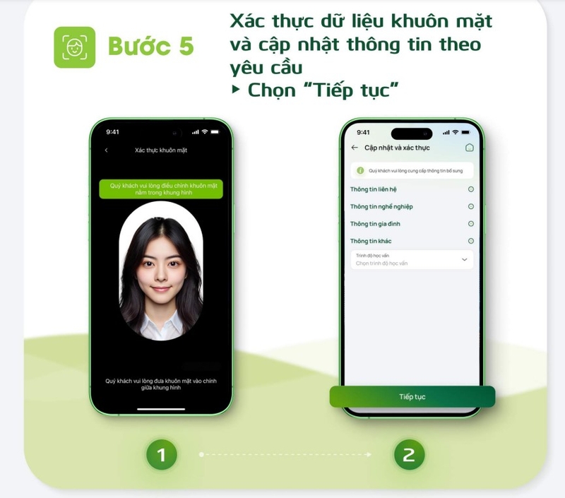 cách làm sinh trắc học ngân hàng VCB hình 14