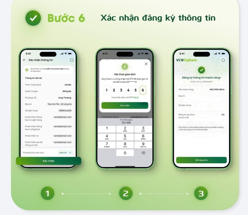 cách làm sinh trắc học ngân hàng VCB hình 15
