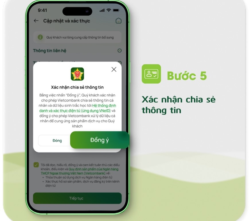 cách làm sinh trắc học ngân hàng VCB hình 8