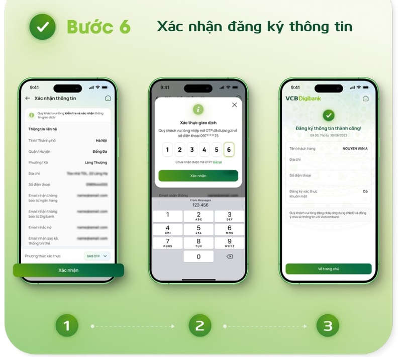 cách làm sinh trắc học ngân hàng VCB hình 9