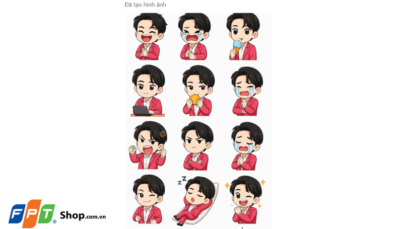 AI sẽ bắt đầu quá trình tạo sticker