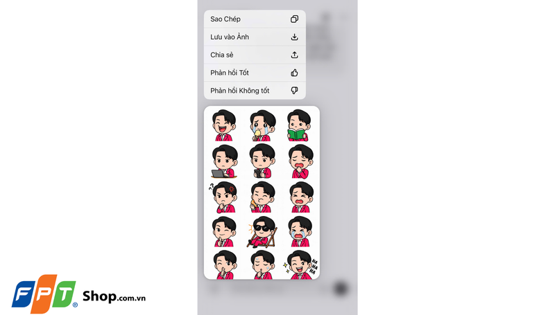 lưu bộ sticker về máy